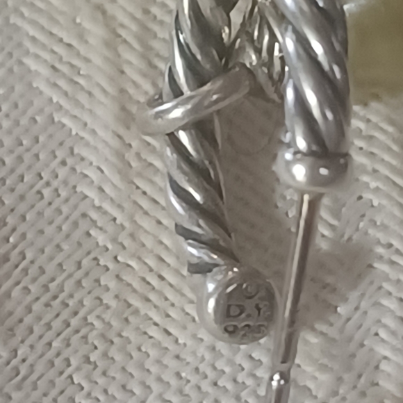 David Yurman Cable Citrine Drop Earrings, SS - Picture 4 of 9